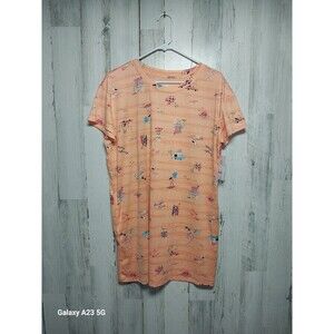 Joyspun S/M Beach Cobbler Sleepshirt Beach Print NWT